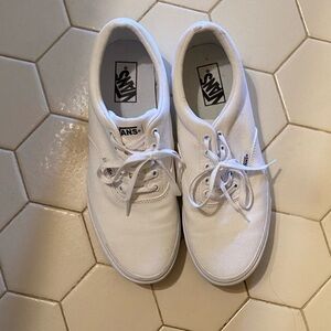 Vans White Low-Top Canvas Sneakers
